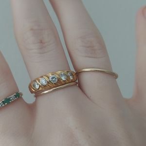 3 for $30 - 18k gold plated ring, size 6